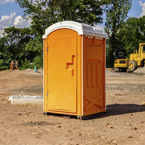 how often are the portable restrooms cleaned and serviced during a rental period in Scipio Ohio